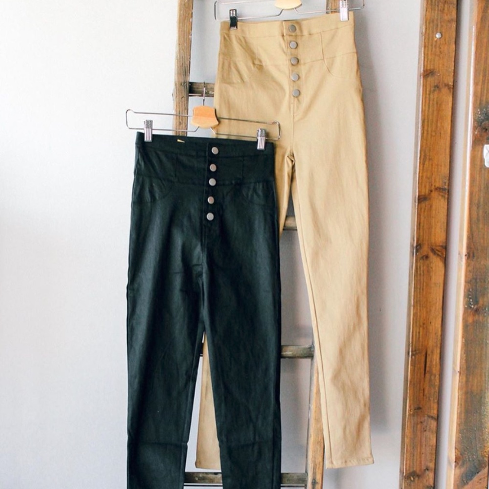 Black Button Down Bottoms